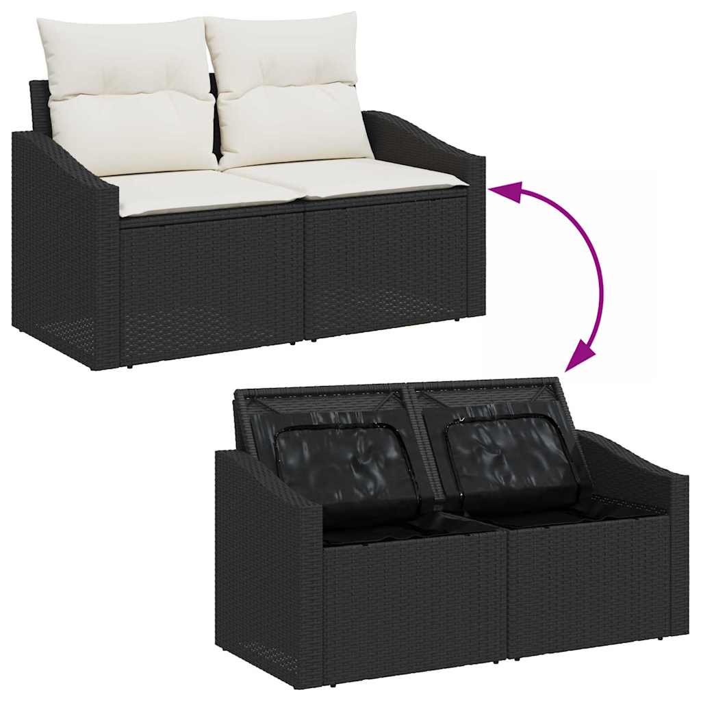 Kerti Kanapé Szett párnával 8 pcs Barna és Krém polirattan