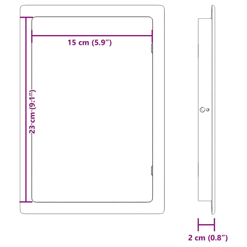 Hozzáférési Panelek 2 pcs Fehér 15 x 23 cm ABS Műanyag