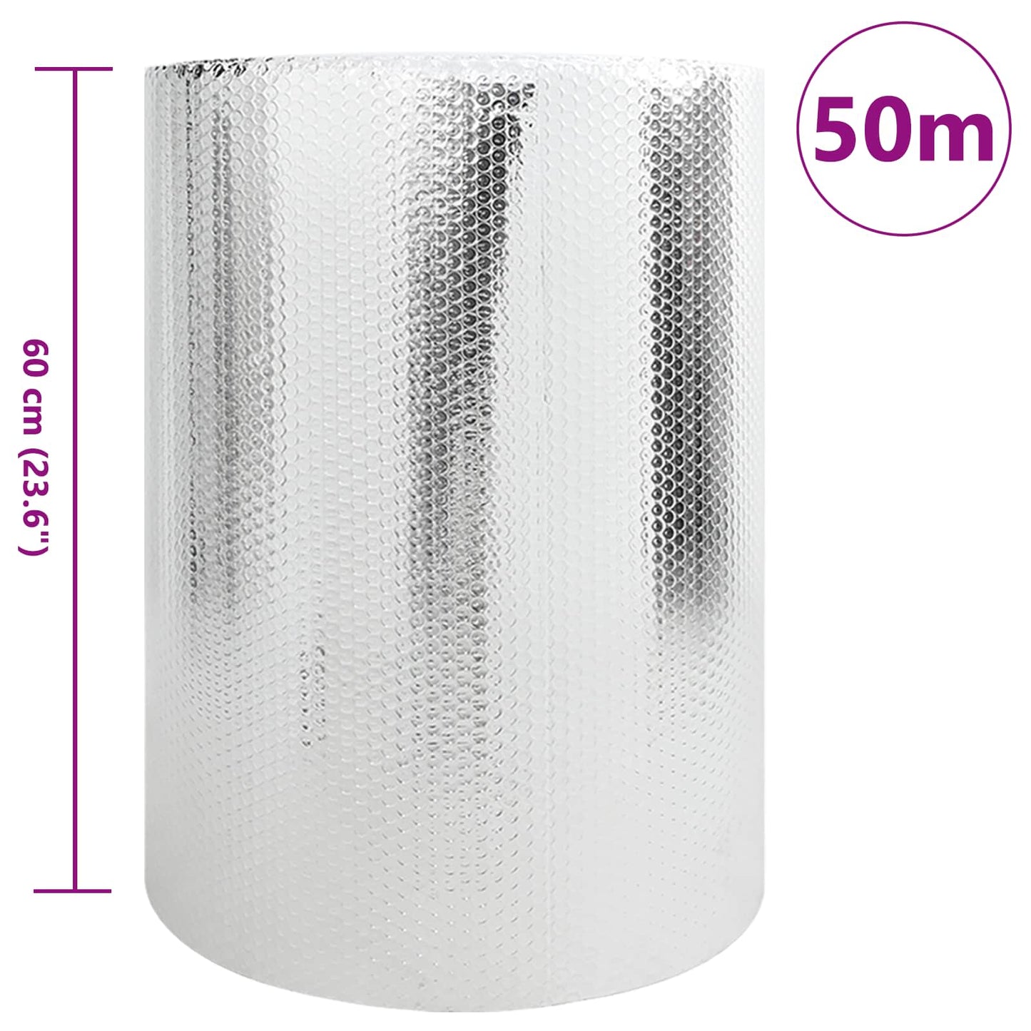Radiátor hővisszaverő fólia Ezüst 50 x 0,6 m Polietilén