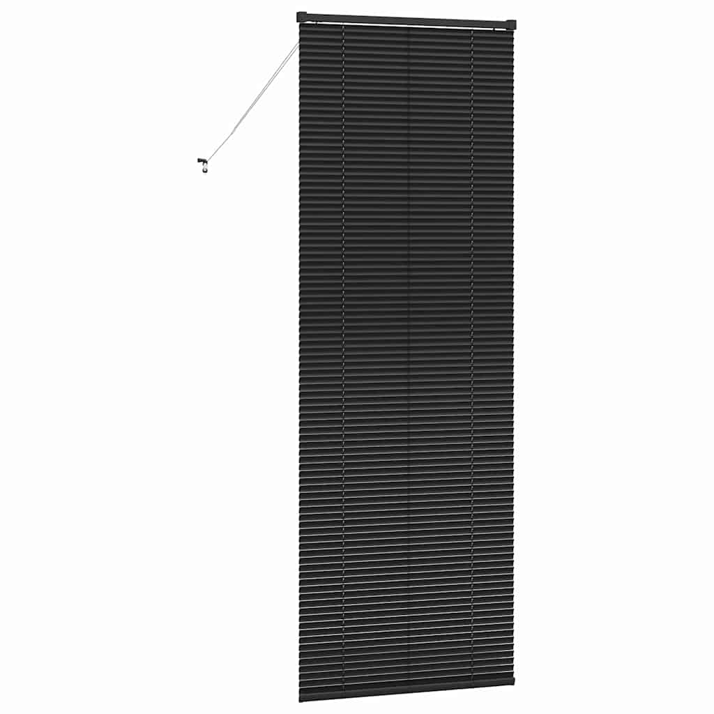 Zsalugáter Redőnyök Fekete 220 x 75 cm Alumínium