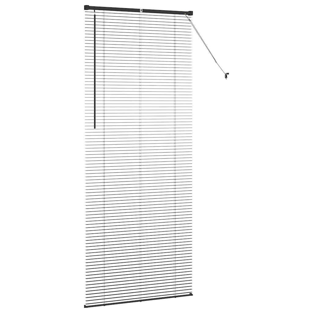 Zsalugáter Redőnyök Fekete 220 x 85 cm Alumínium