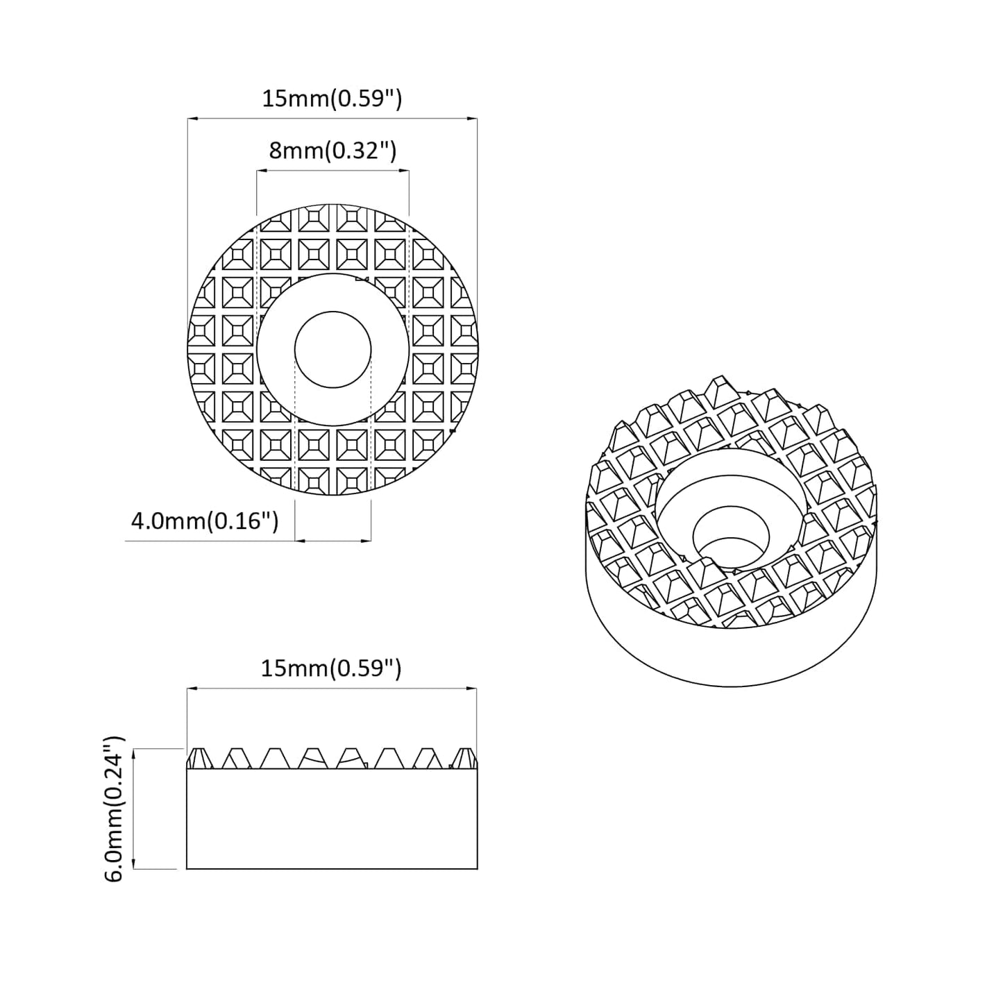 Szék láb padló védők 12 pcs Átlátszó Ø 15 x 16 mm PVC