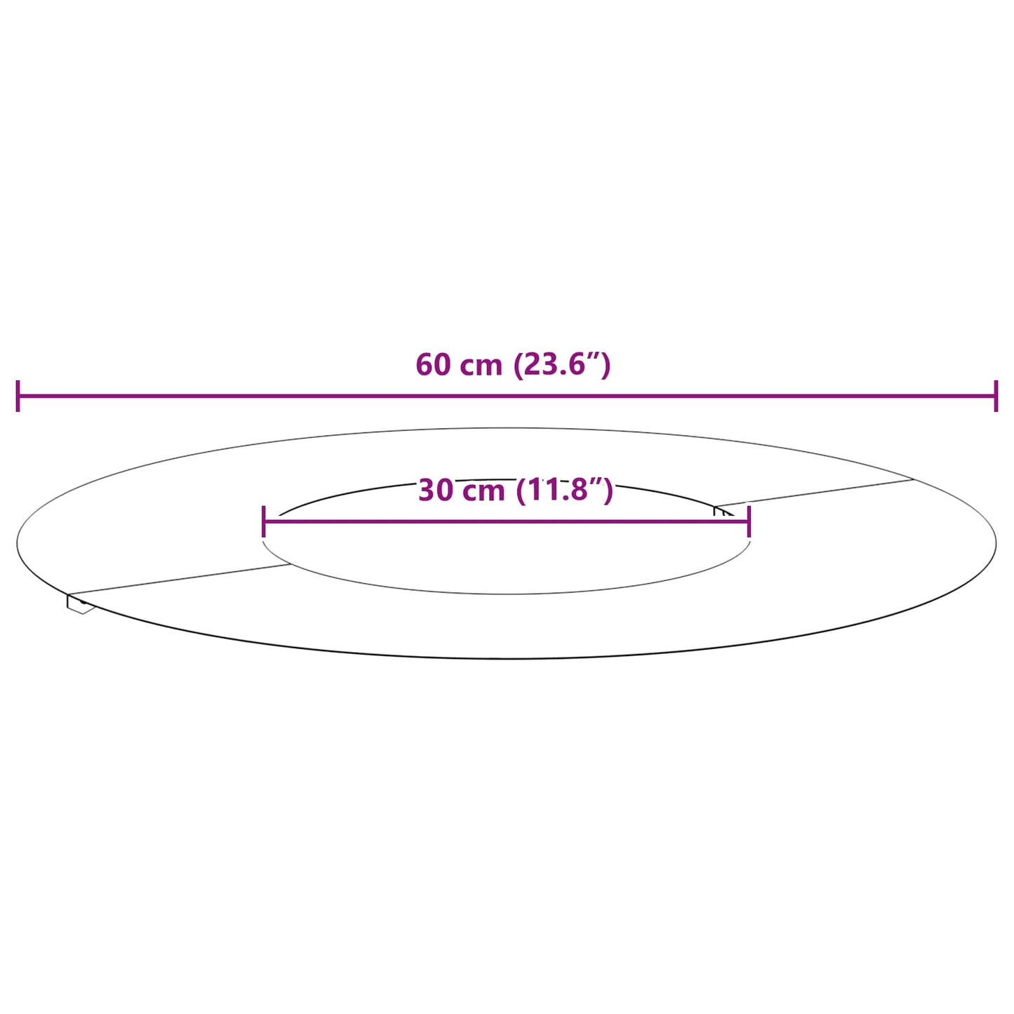 Alkalmas lapos fa gyűrűkhez 5 db Rozsdás Ø30/60 cm