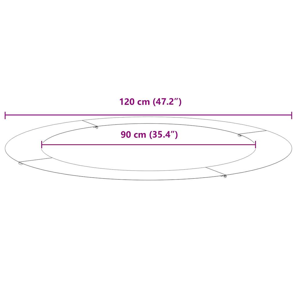 Alkalmas lapos fa gyűrűkhez 5 db Oliva zöld Ø90/120 cm Acél
