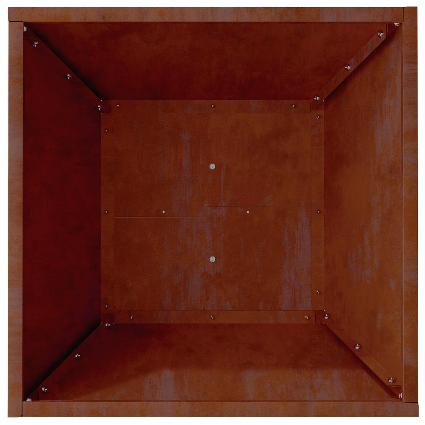 Kerti cserép 5 pcs Rozsdás 40 x 40 x 15 cm Időjárásálló acél