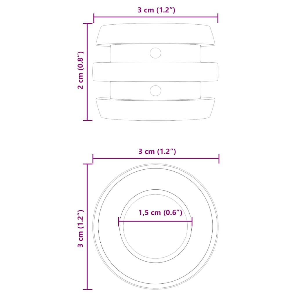 Csocsóasztal gumi 16 pcs Fekete 3 x 3 x 2 cm TPE