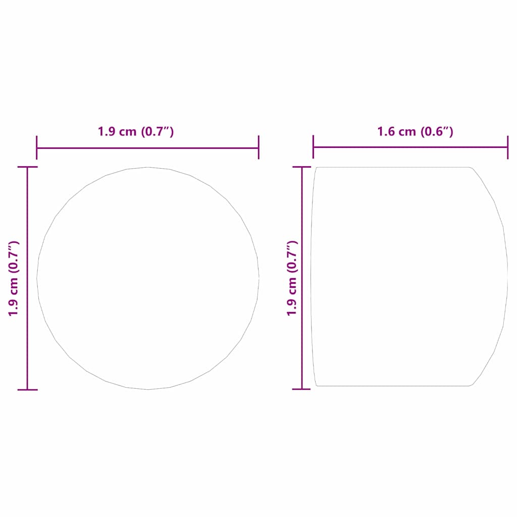 Futballasztal Végkapak 10 pcs Fekete 1,9 x 1,9 x 1,6 cm PP
