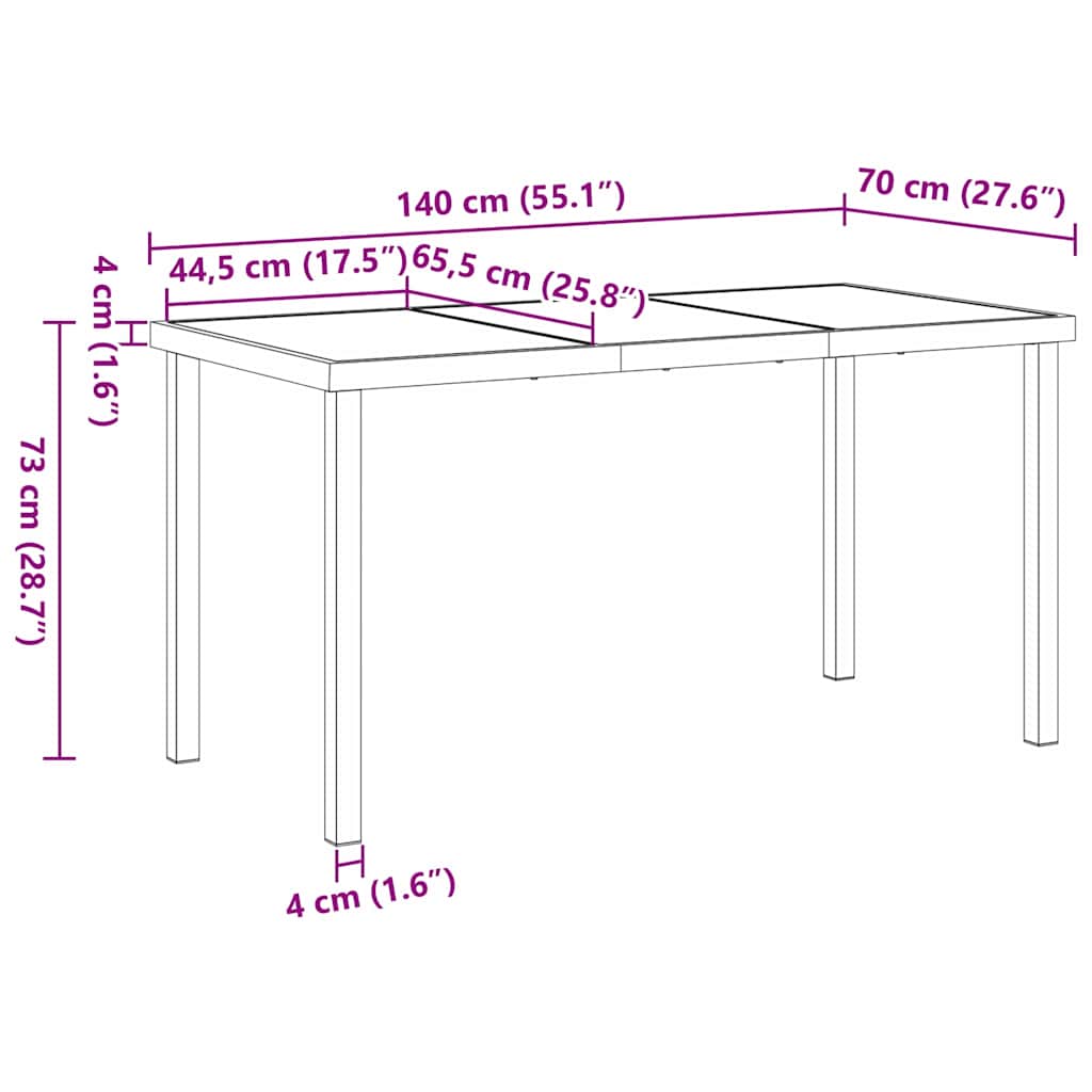 Kert étkező szett 5 db Barna és fekete PE Rattan