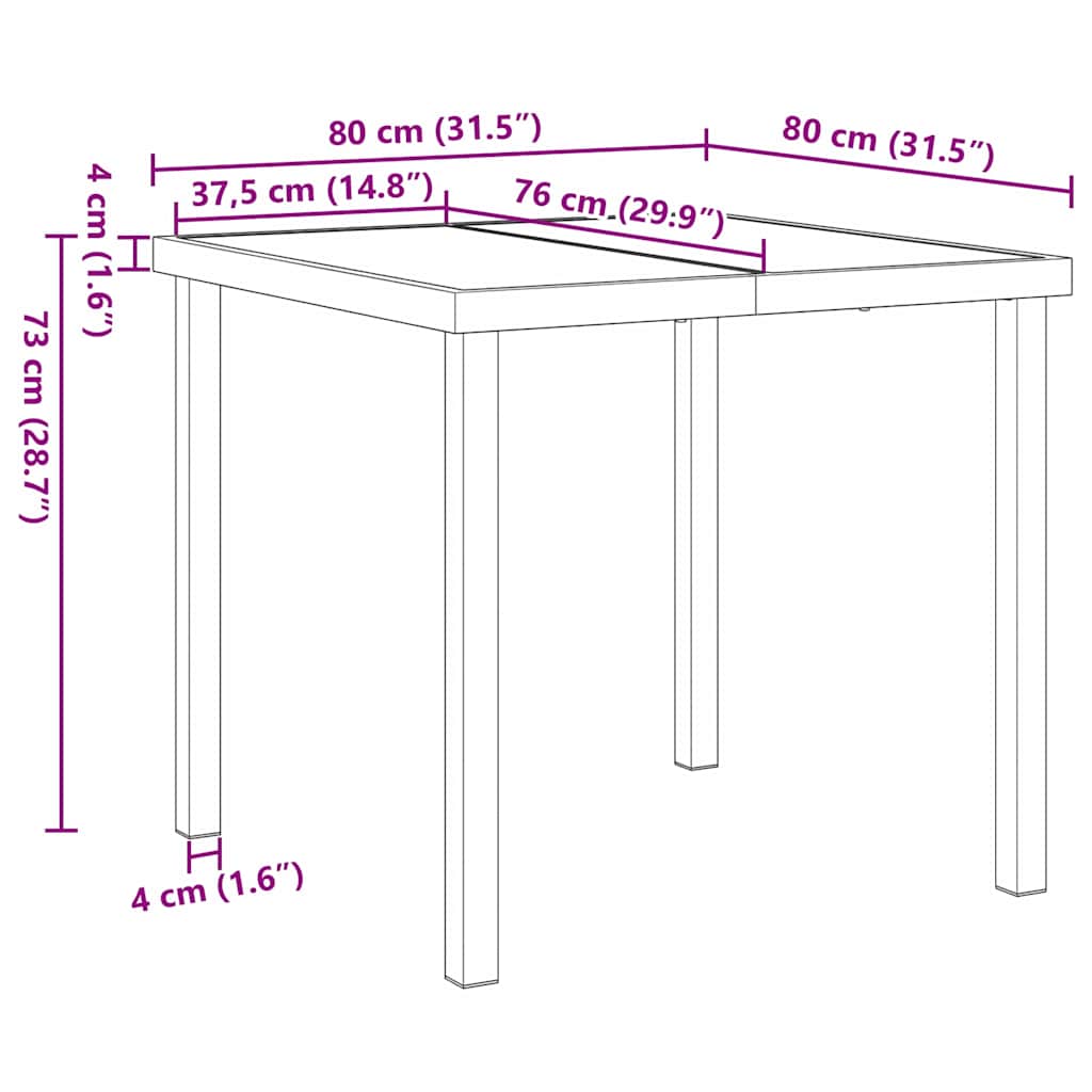 Kert étkező szett 3 db Barna polirattan