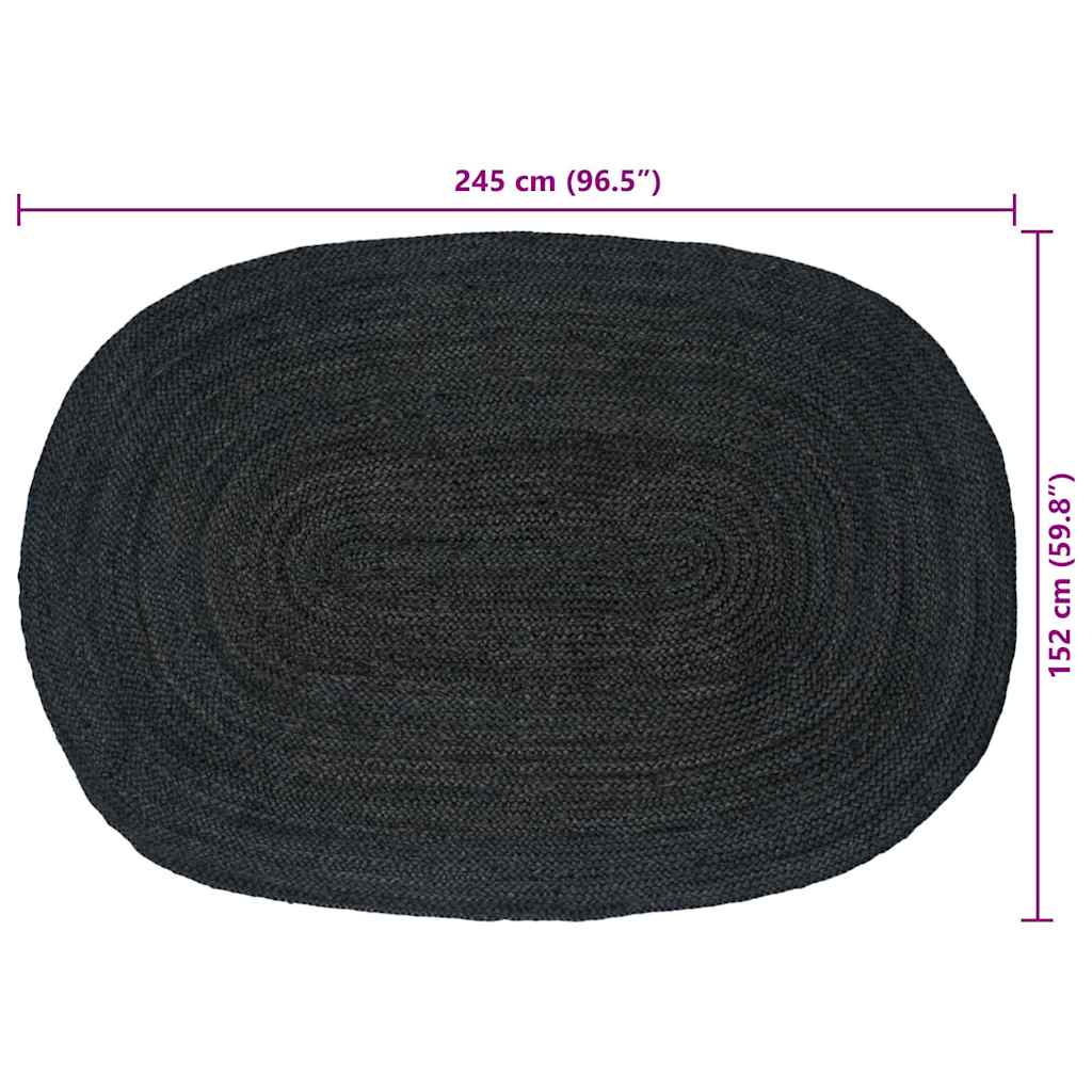 Területszőnyegek Sötétszürke 152 x 245 cm Juta