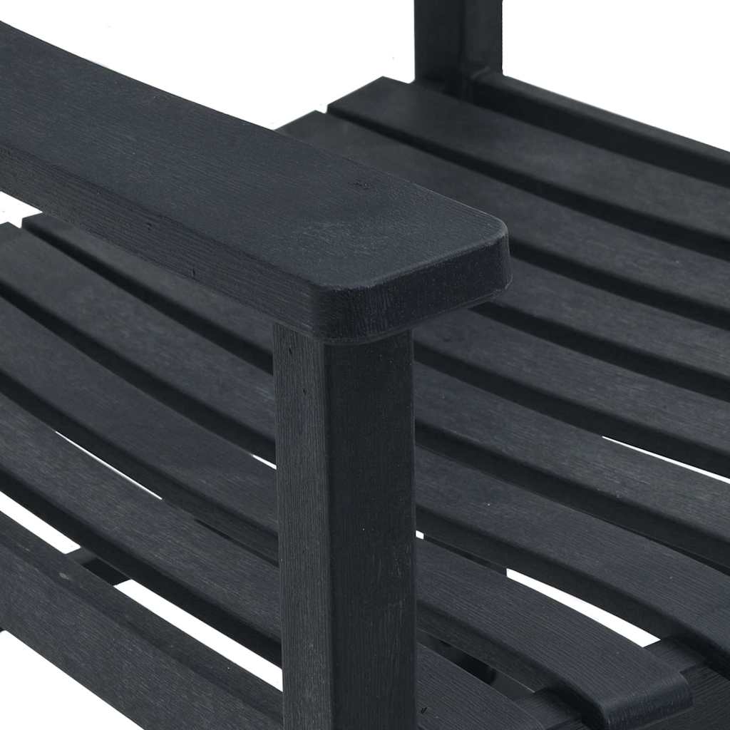 Hintaszék Fekete 84 x 65 x 114 cm Gyanta