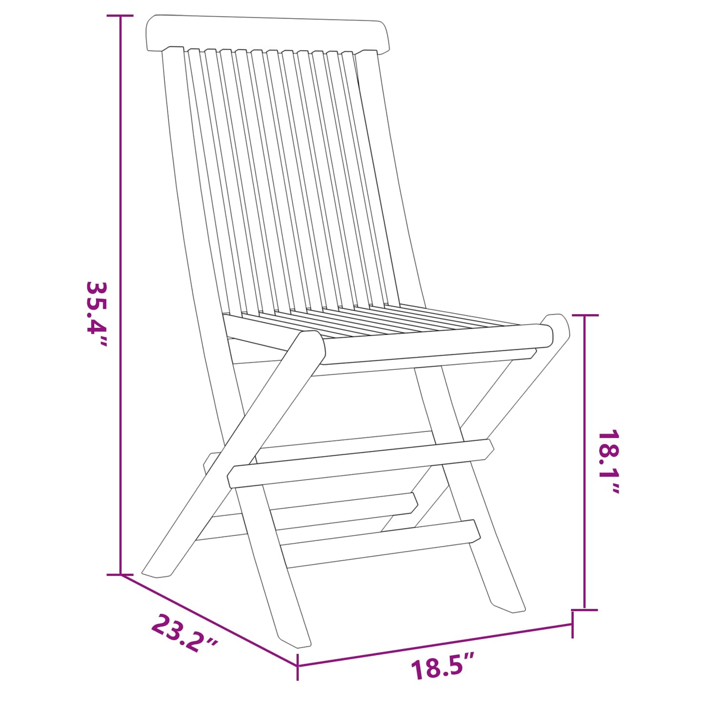 Kert étkező szett 5 pcs Barna Tömör Teakfa