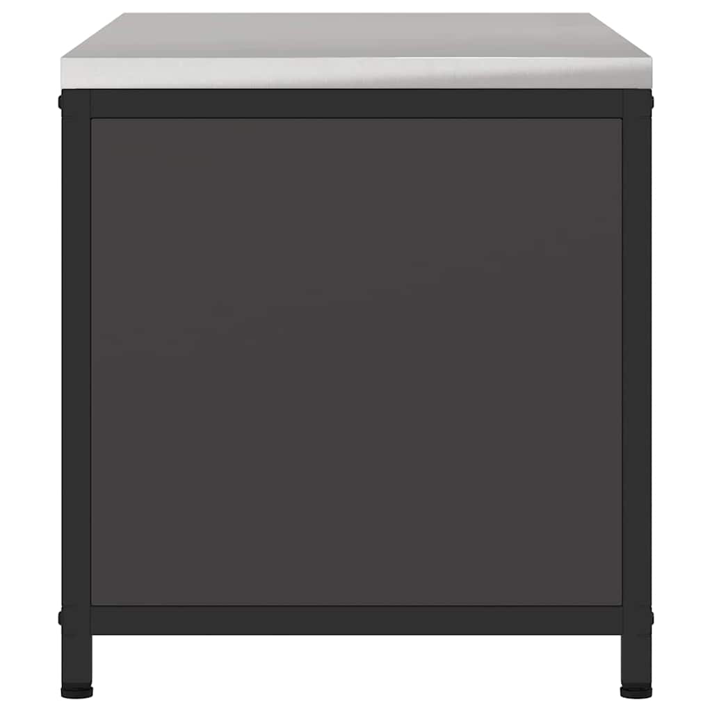 Konyhai tárolószekrény HATTEM Fekete 90 x 50 x 53 cm Acél