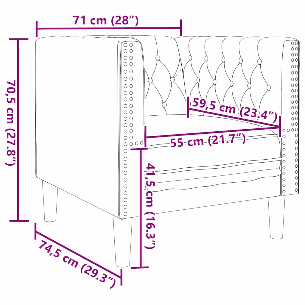 Nappali Kanapé 3 pcs Sötétszürke 194 x 74,5 x 70,5 cm Bársony