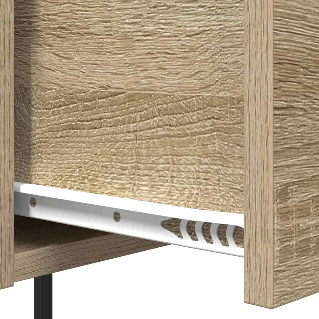 Éjjeliszekrény 2 db Sonoma tölgy 42 x 41 x 56 cm Szerelt Fa