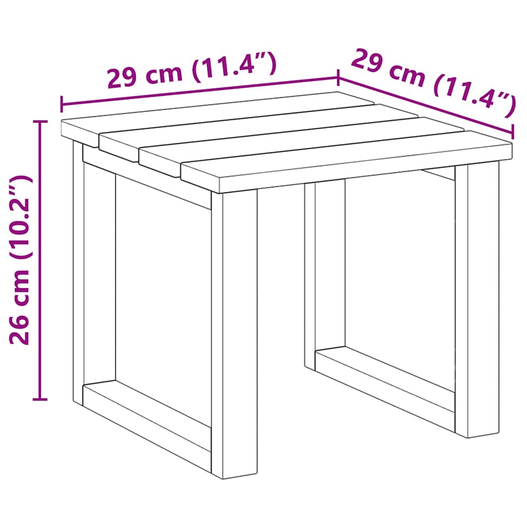asztal 3 pcs Természetes Impregnált fenyőfa