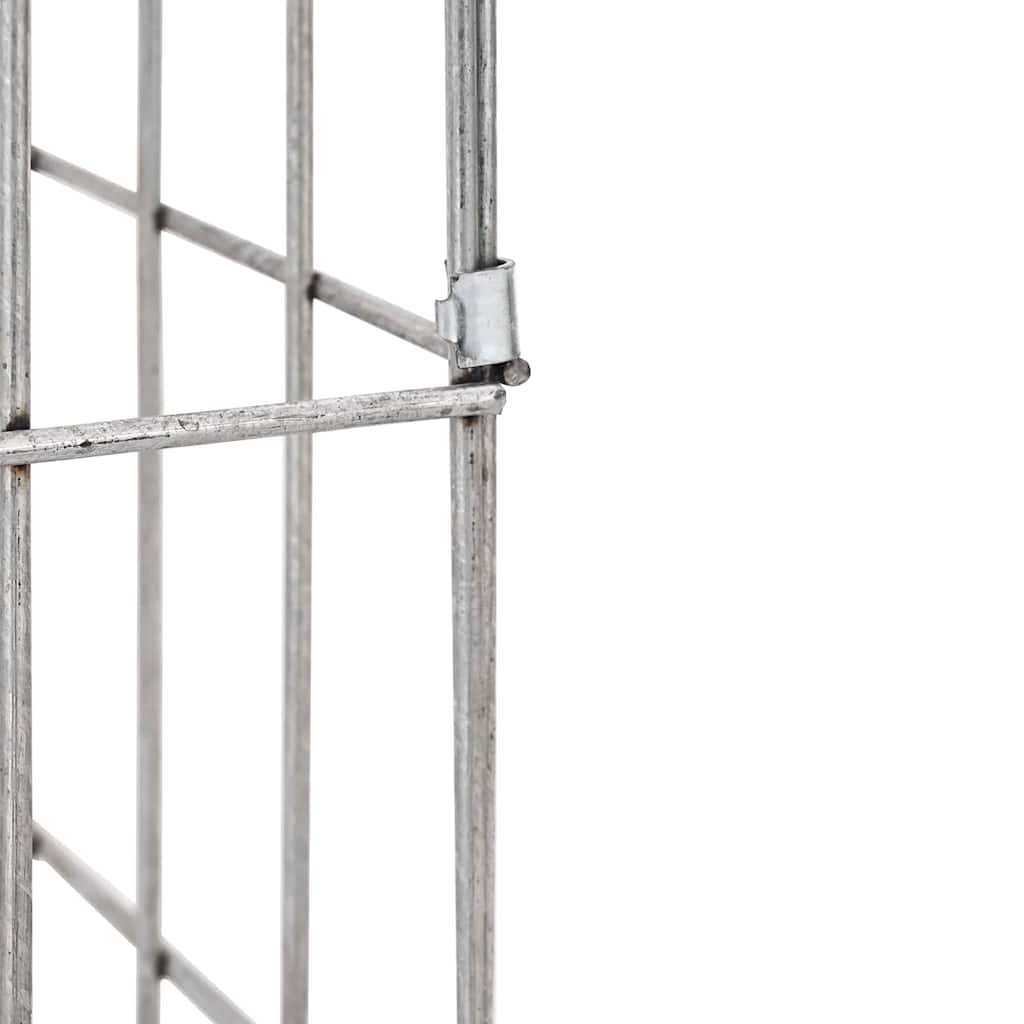 Gabion Csap Ezüst 26 x 25 x 50 cm Rozsdamentes acél