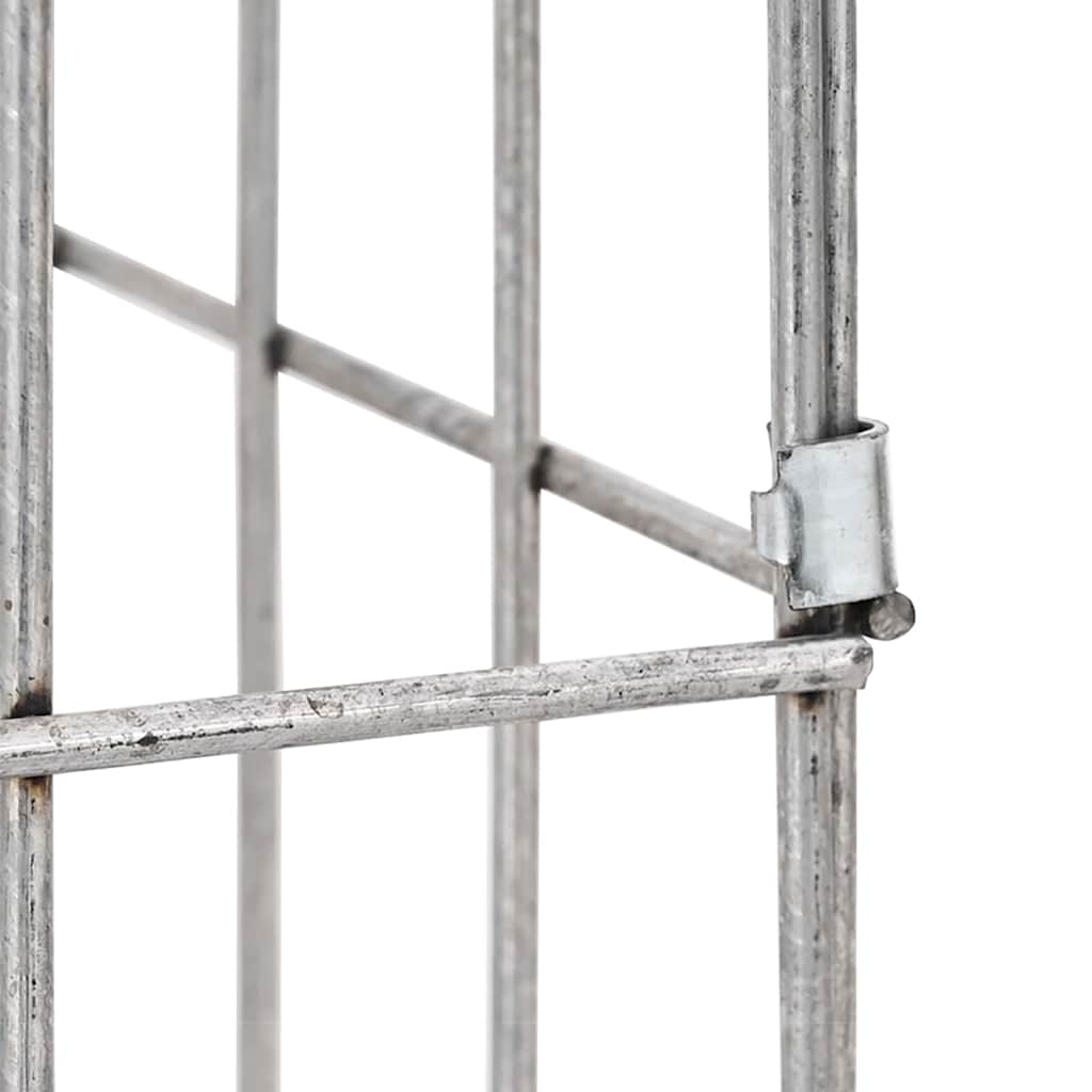 Gabion Csap Ezüst 25 x 25 x 100 cm Rozsdamentes acél