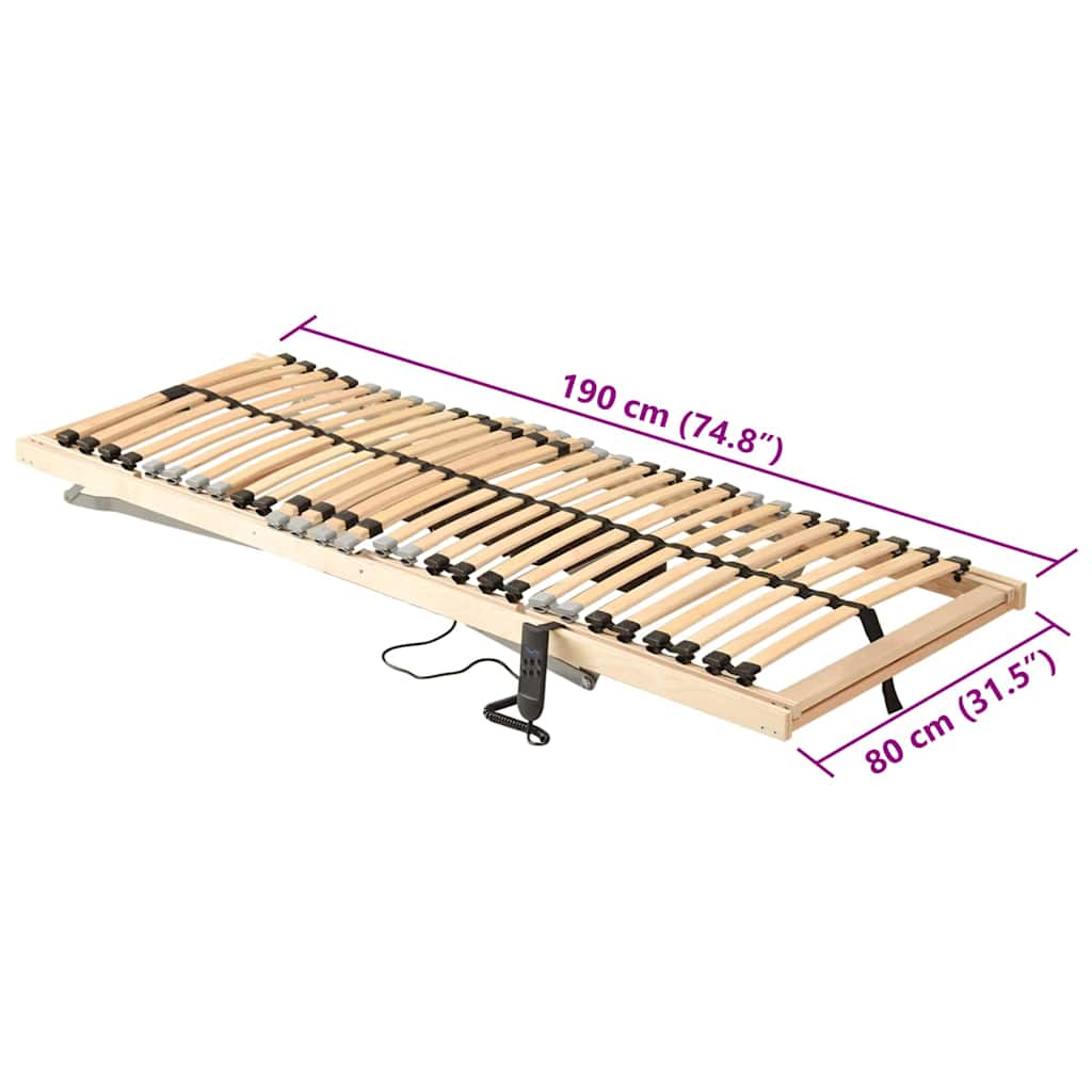 Lécalap Barna 80 x 190 cm Tömör bükkfa