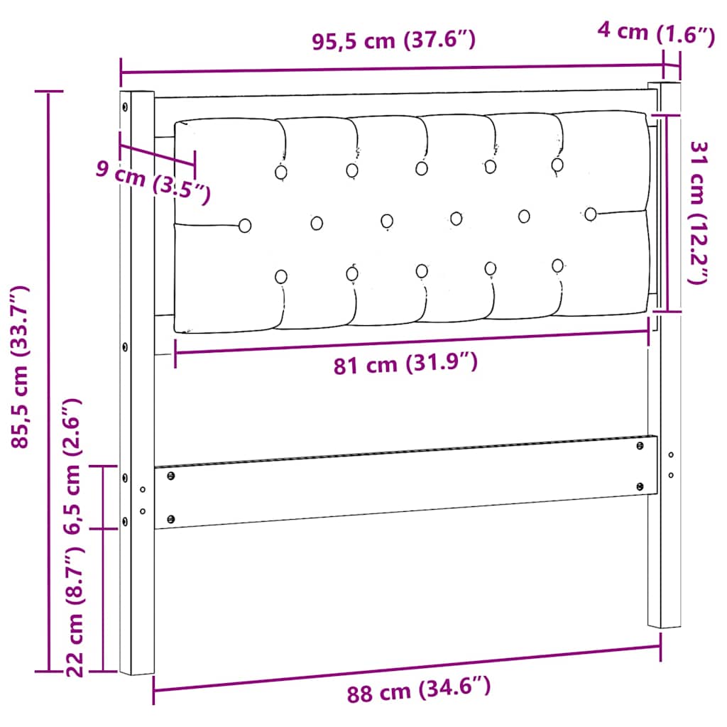Fejtámla Egyéb Barna és taupe 90 cm Tömör fenyőfa