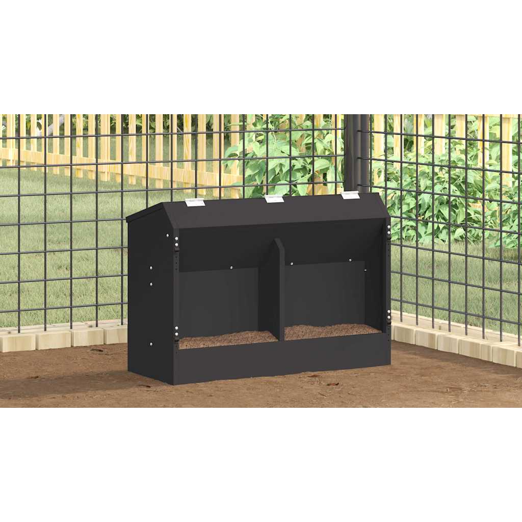Nyúl Etető Fekete 64.5 x 25.5 x 45.5 cm Hidegen Hengerelt Acél