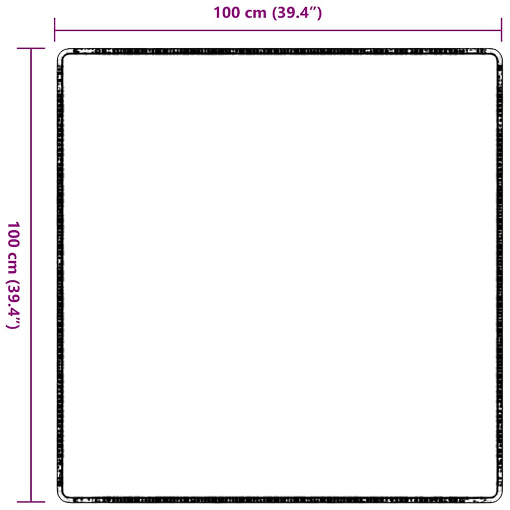 Szőnyeg futó Antracit 100 x 100 cm 100% Polipropilén