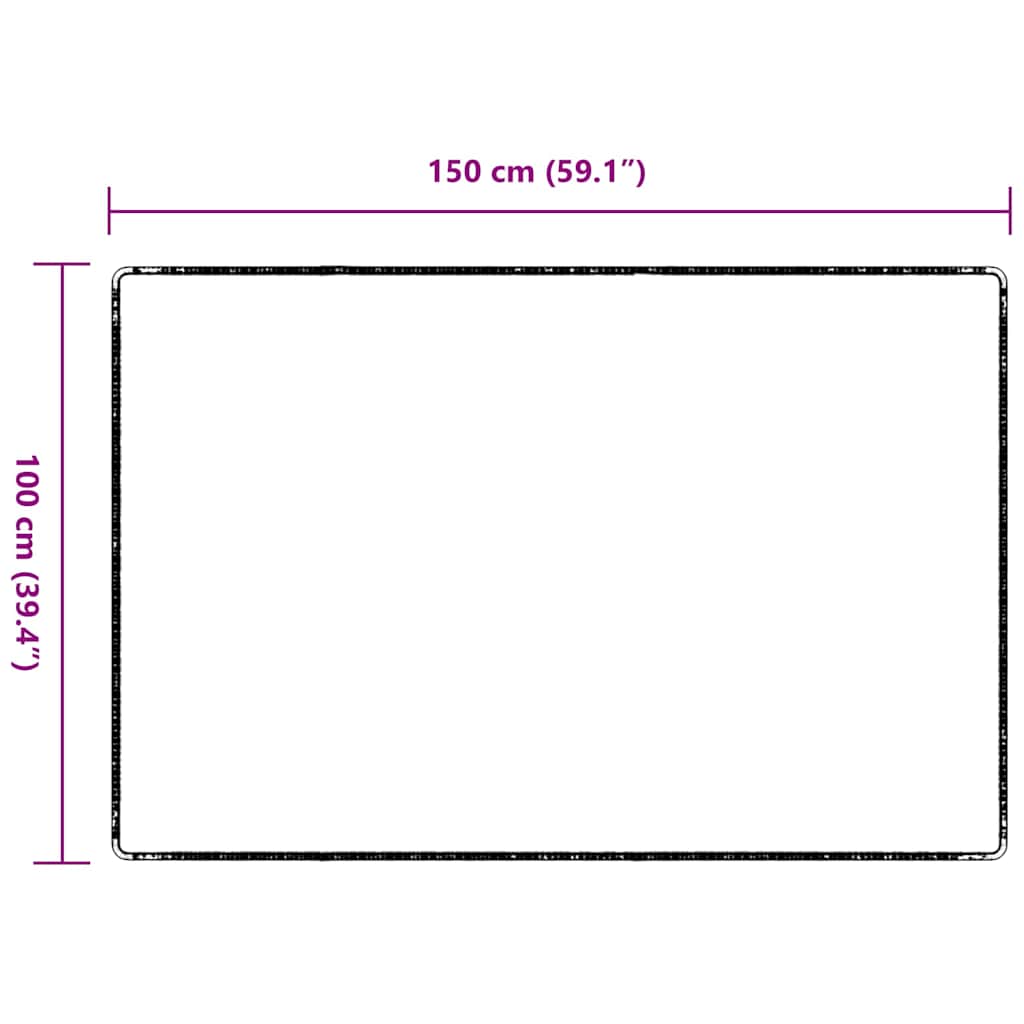 Szőnyeg futó Világosszürke 100 x 150 cm 100% Polipropilén