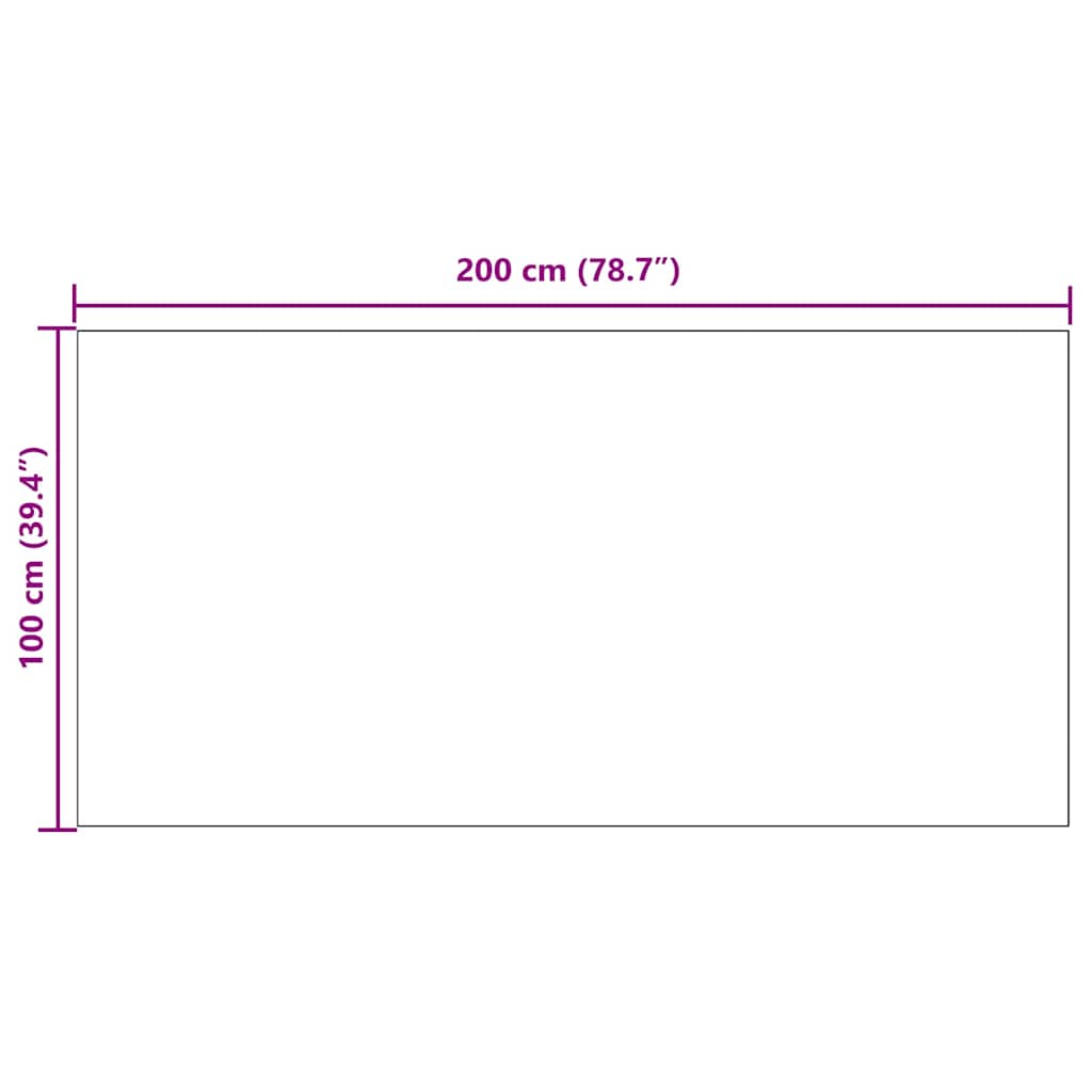 Szőnyeg futó Világosszürke 100 x 200 cm szövet