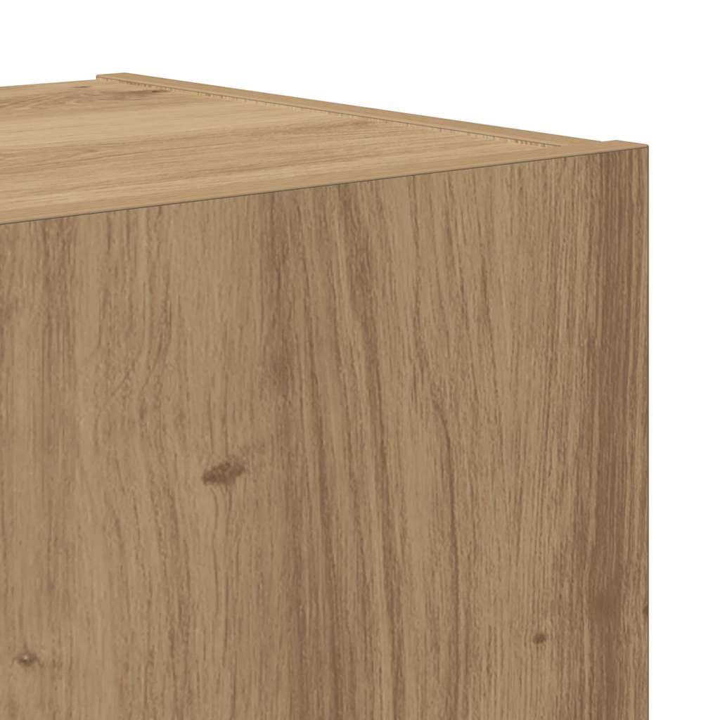 TV egységek Falra szerelhető 4 pcs Artisan tölgy Faanyag