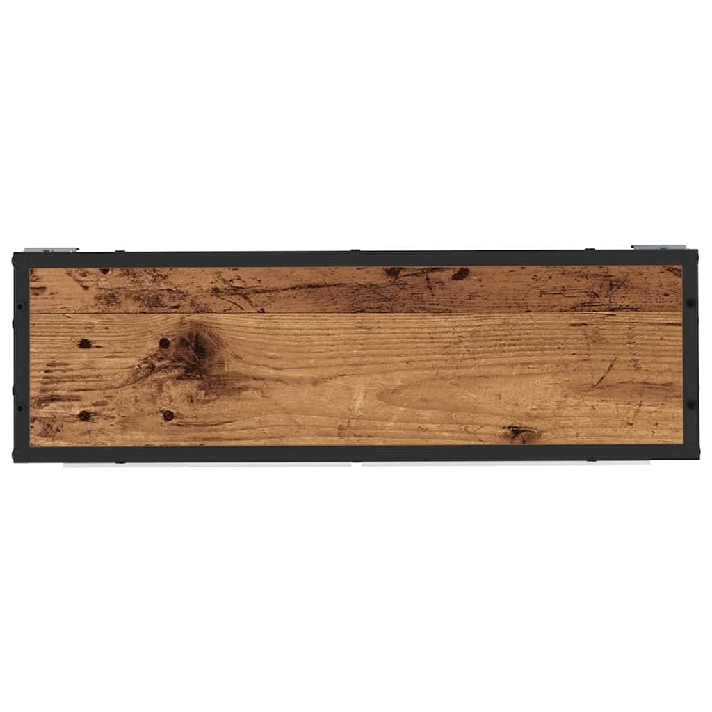 Falpolc polcokkal Falra szerelhető Öreg fa 65 x 20 x 60 cm