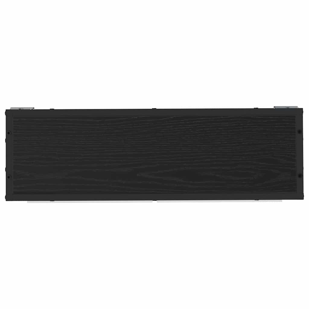 Falpolc polcokkal Falra szerelhető Fekete tölgy 65 x 20 x 60 cm