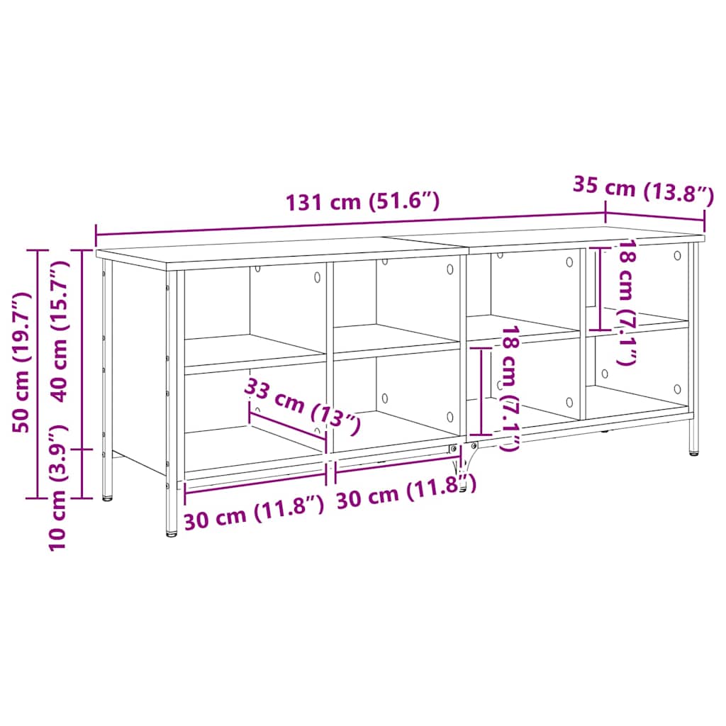 Cipőszekrény Öreg fa 131 x 35 x 50 cm Műszaki fa és vas