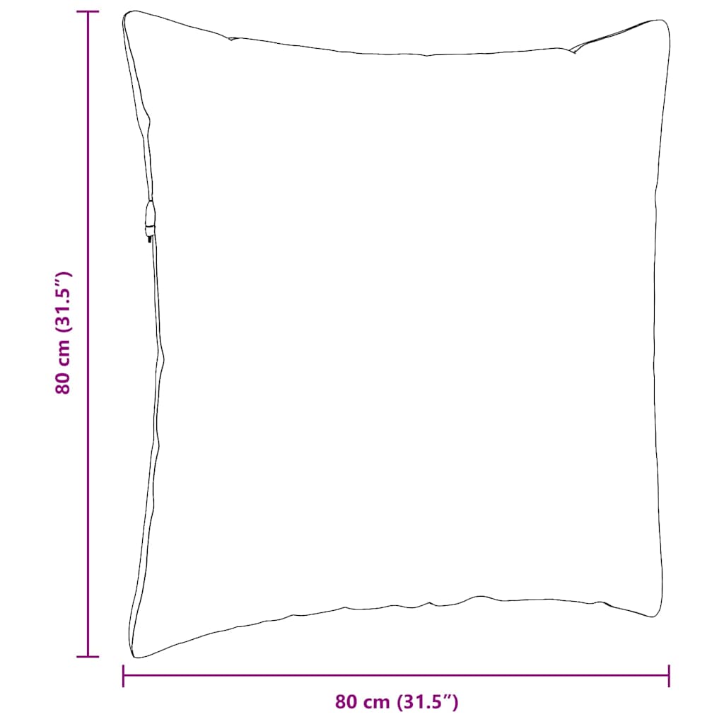 Kanapé párnák 2 pcs Világosszürke 80 x 80 cm Bársonyos szövet