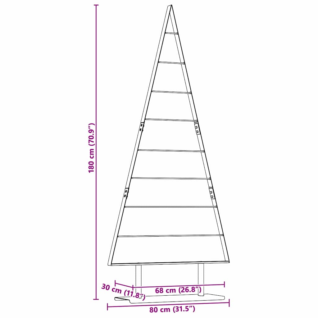Fém karácsonyfa Fekete 180 cm Acél