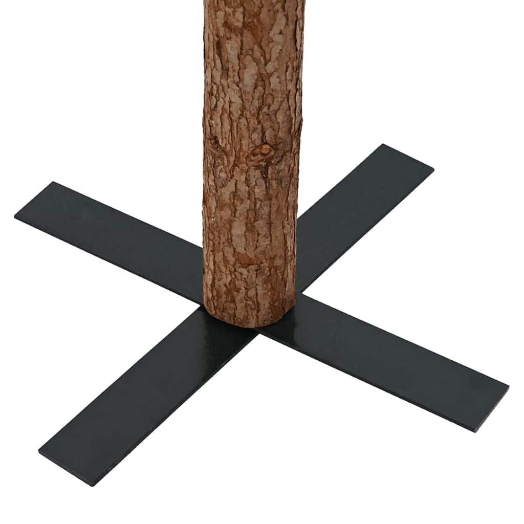 Karcsú karácsonyfa 150 LED-del Zöld 150 cm PVC és tömör fenyőfa