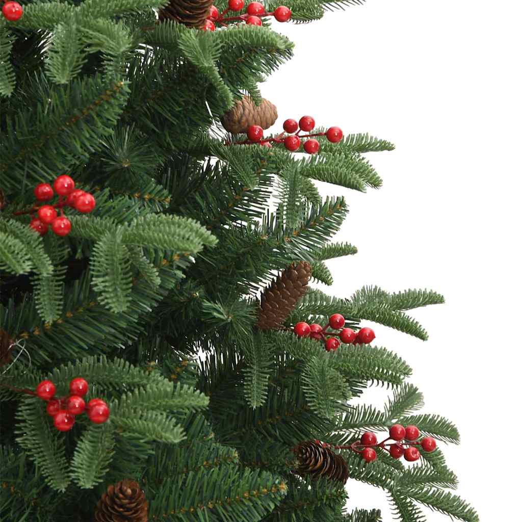Mű karácsonyfa 300 LED-del Zöld 240 cm PVC és Fém és Műanyag