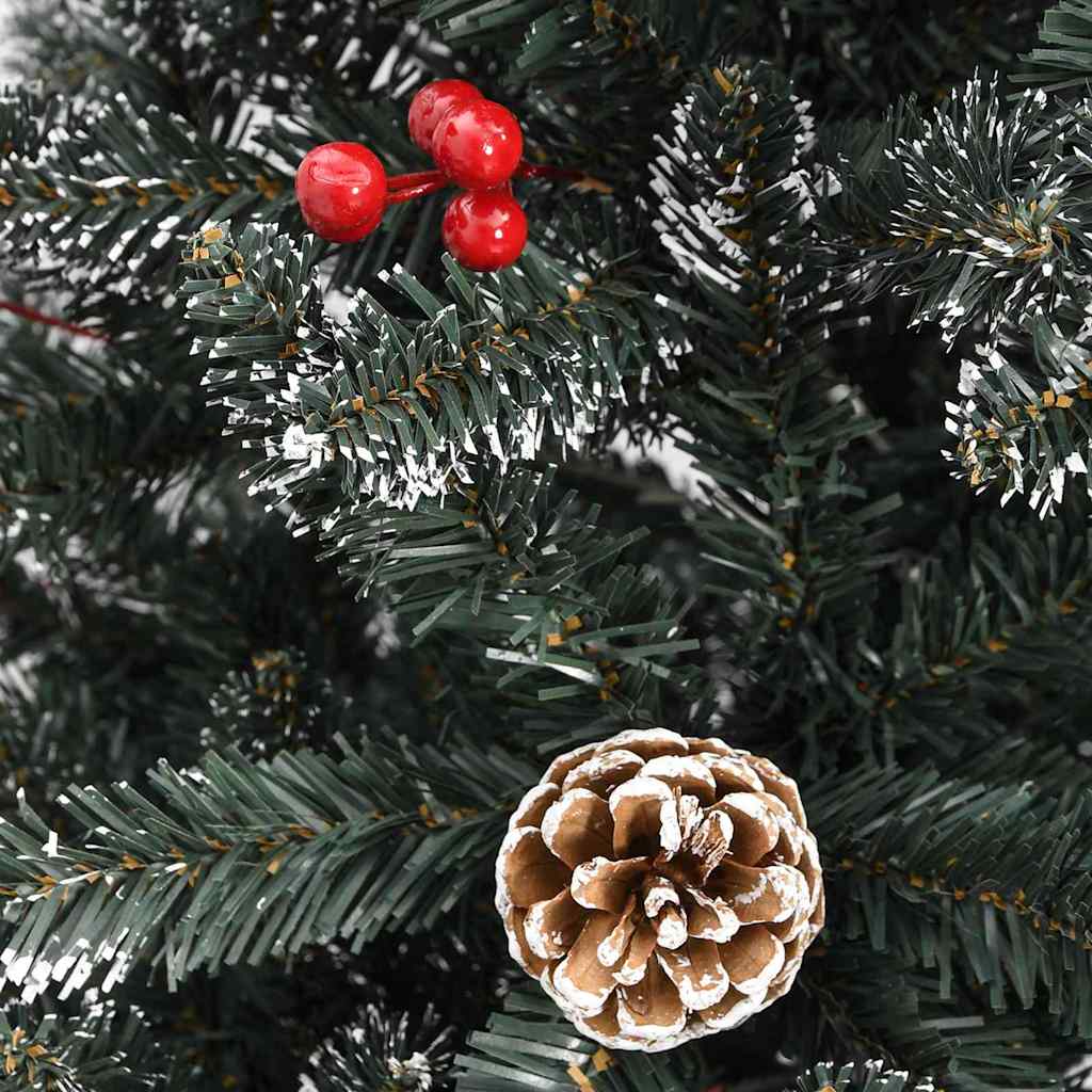 Mű karácsonyfa 300 LED-del Zöld 240 cm PVC és Műanyag és Acél