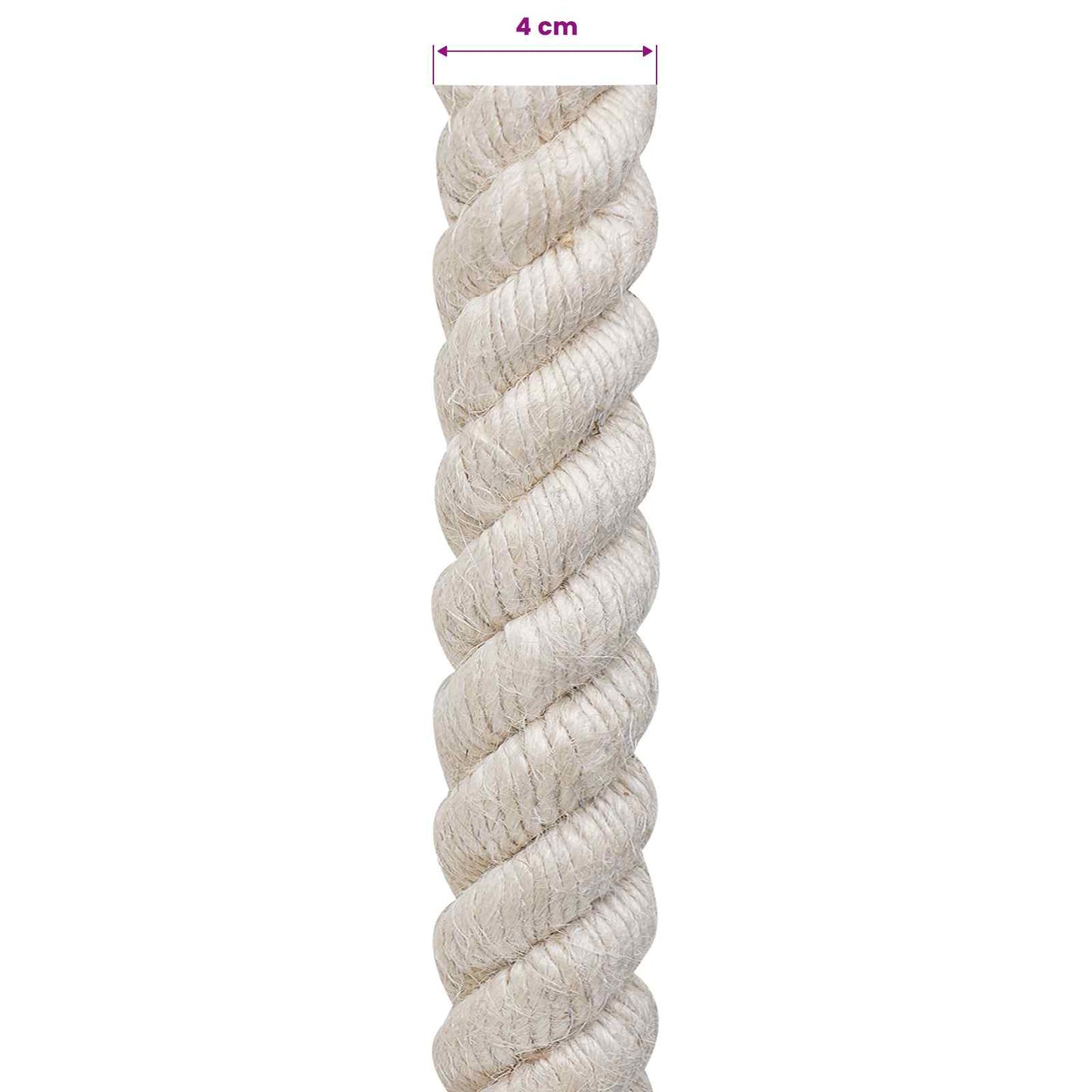 Juta Kötél 40 mm Fehér 100% Tossa kender