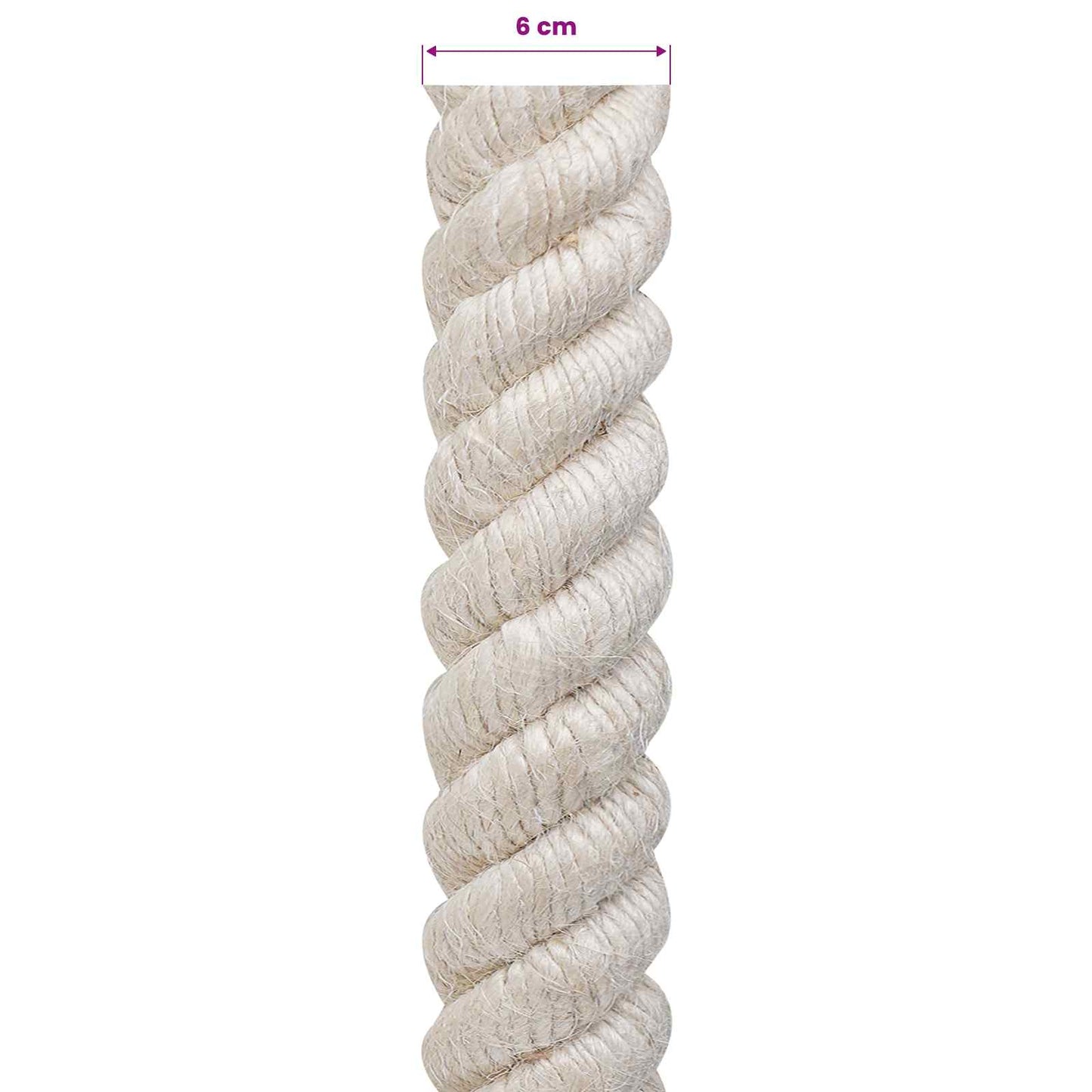 Juta Kötél 60 mm Fehér 100% Tossa kender