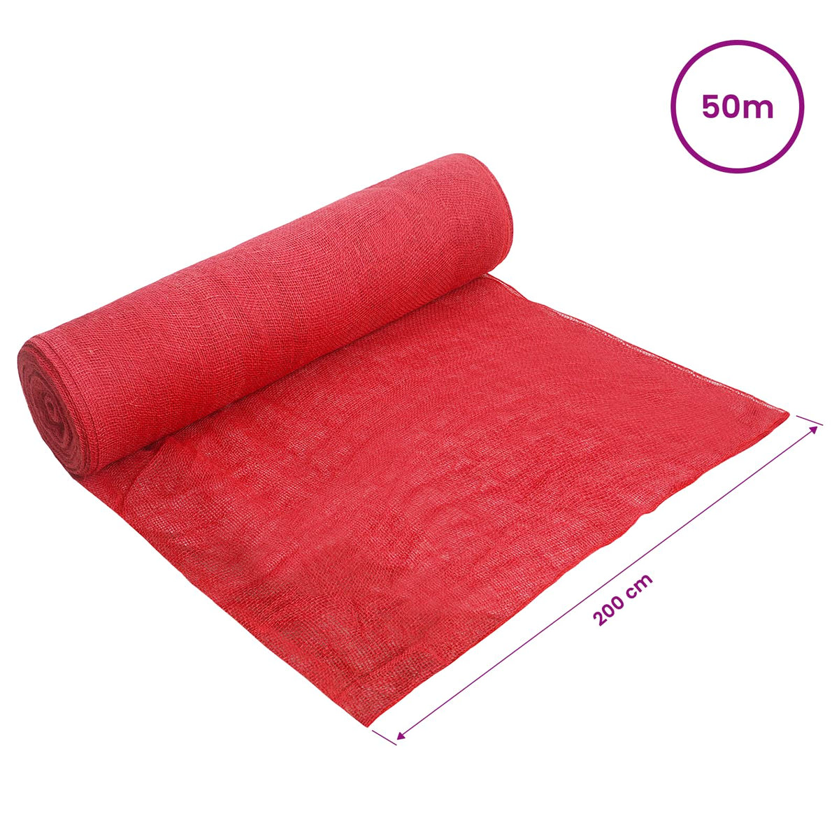 Juta tekercs 200 x 5000 cm Piros