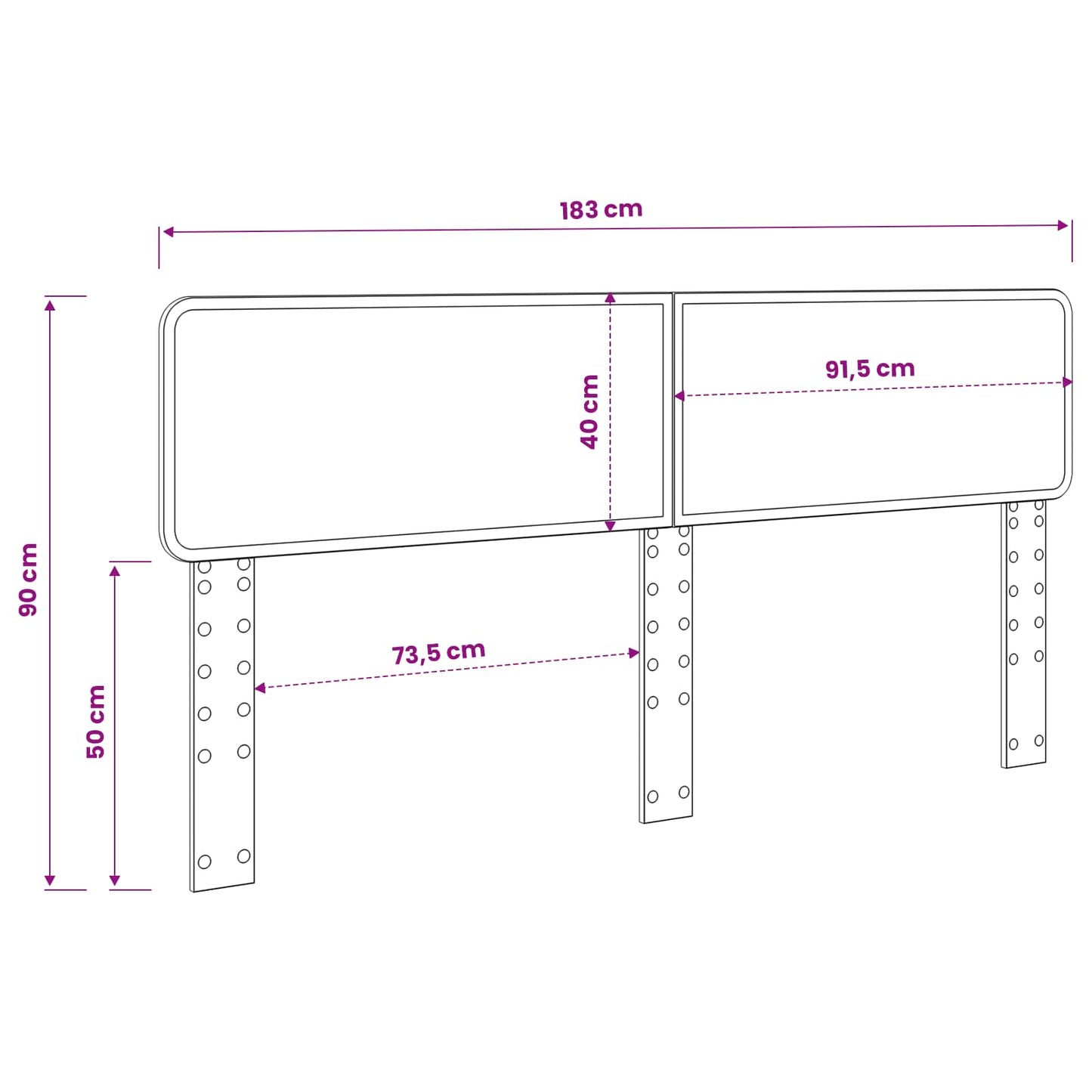 Fejtámla Fehér Faanyag