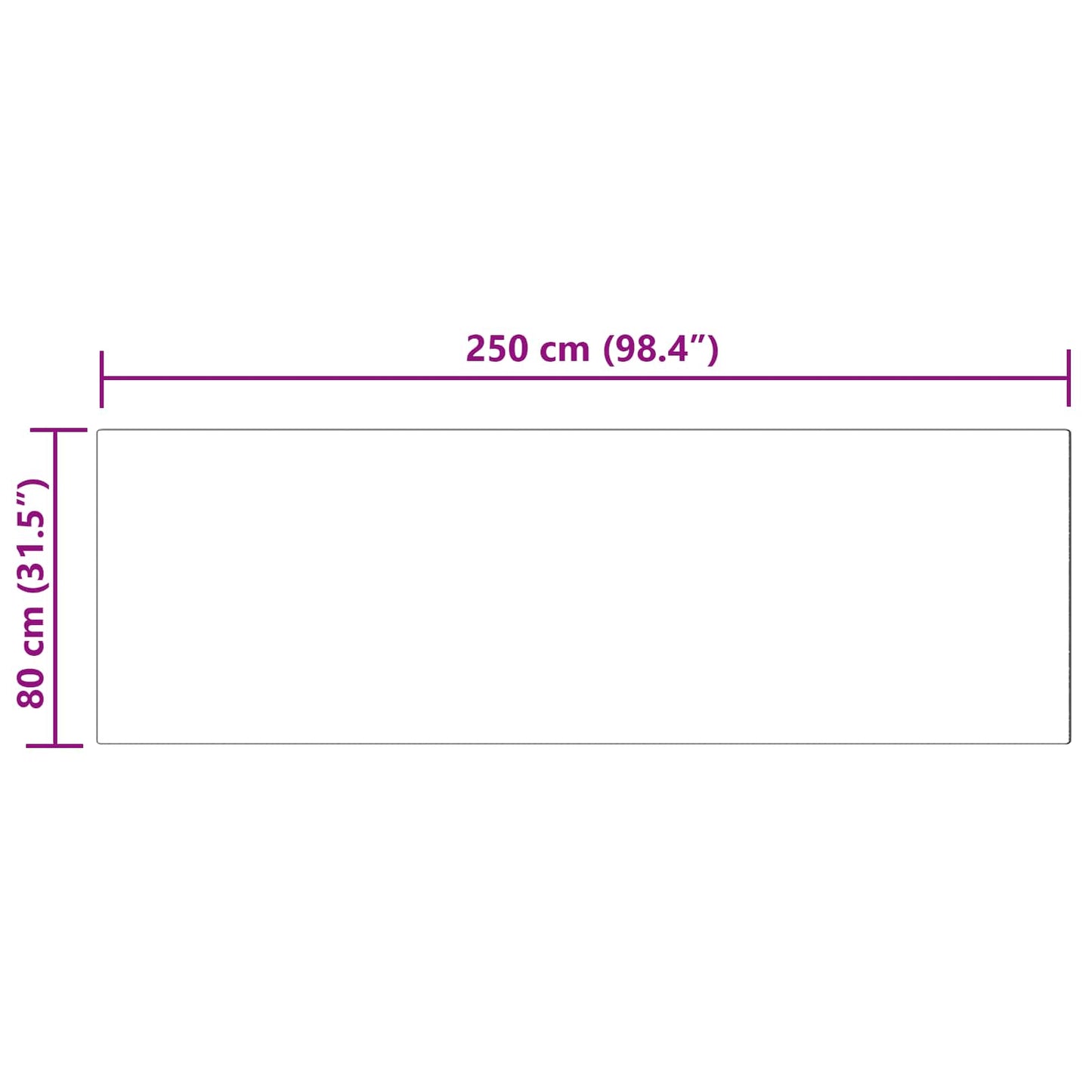 Műbáránybőr szőnyeg TAFALLA Fekete 80 x 250 cm Poliészter