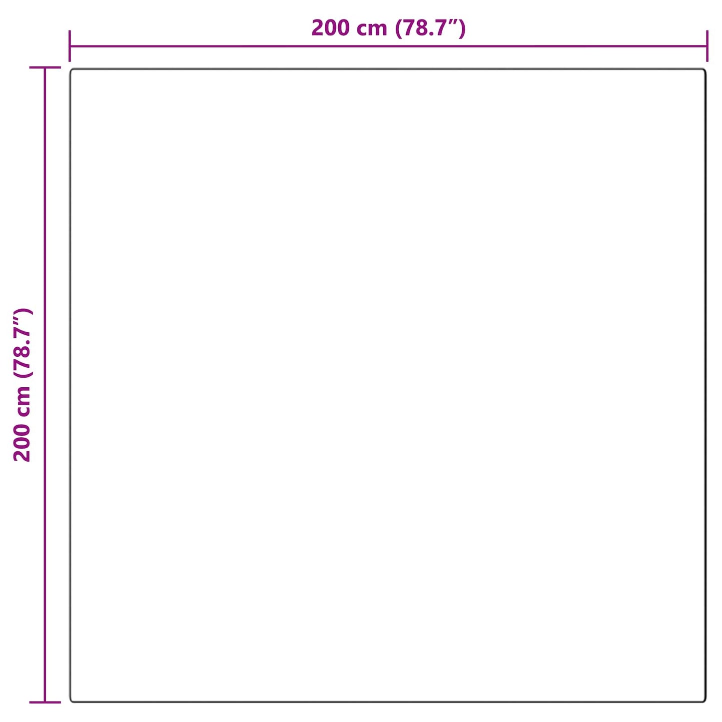 Csúszásgátlós műnyúl szőnyeg OLITE Fehér 200 x 200 cm