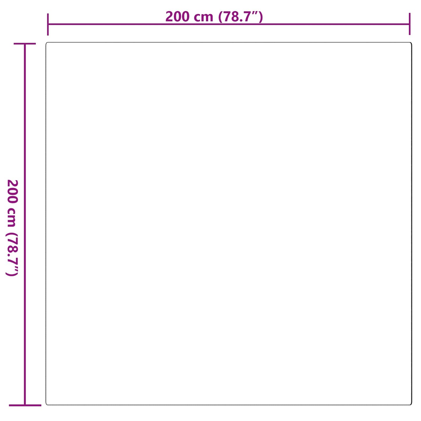 Csúszásgátlós műnyúl szőnyeg OLITE Szürke 200 x 200 cm