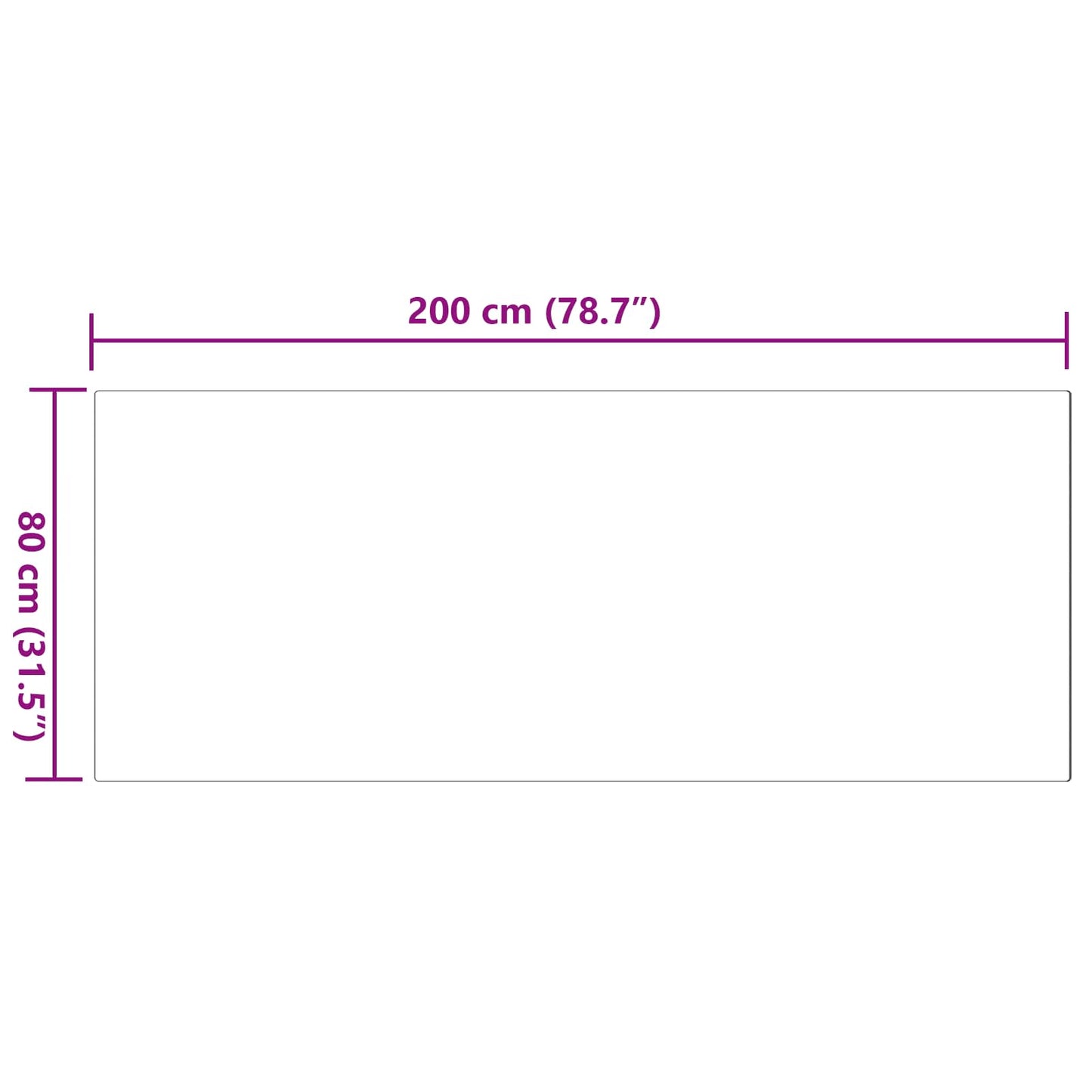 Csúszásgátlós műnyúl szőnyeg OLITE Rózsaszín 80 x 200 cm