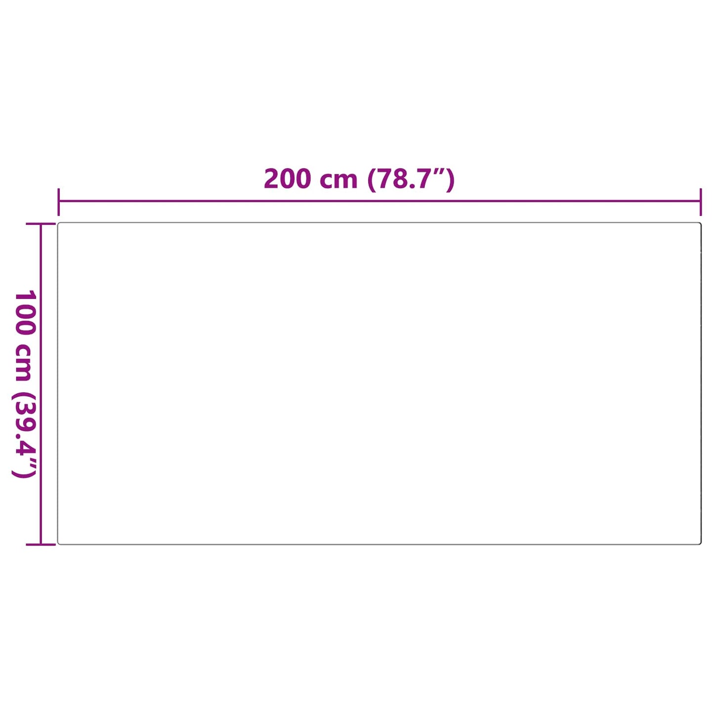 Csúszásgátlós műnyúl szőnyeg OLITE Rózsaszín 100 x 200 cm