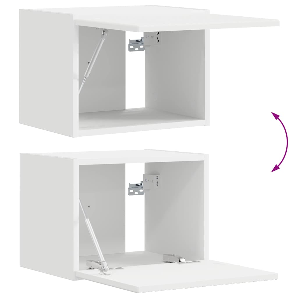 TV Fali Szekrény 39 x 31 x 29,5 cm Fehér Szerelt Fa