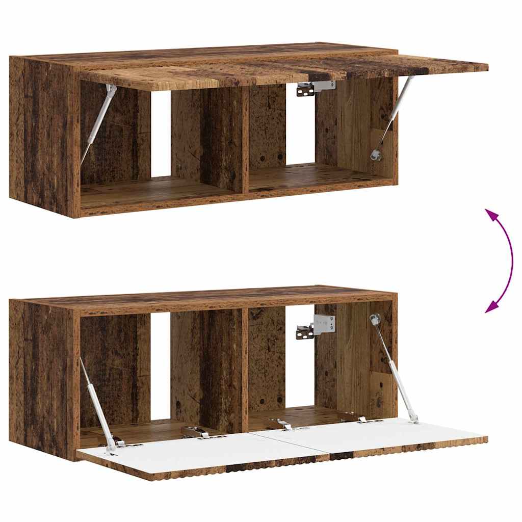 TV Fali Szekrény 78,5 x 31 x 29,5 cm Öreg fa Szerelt Fa