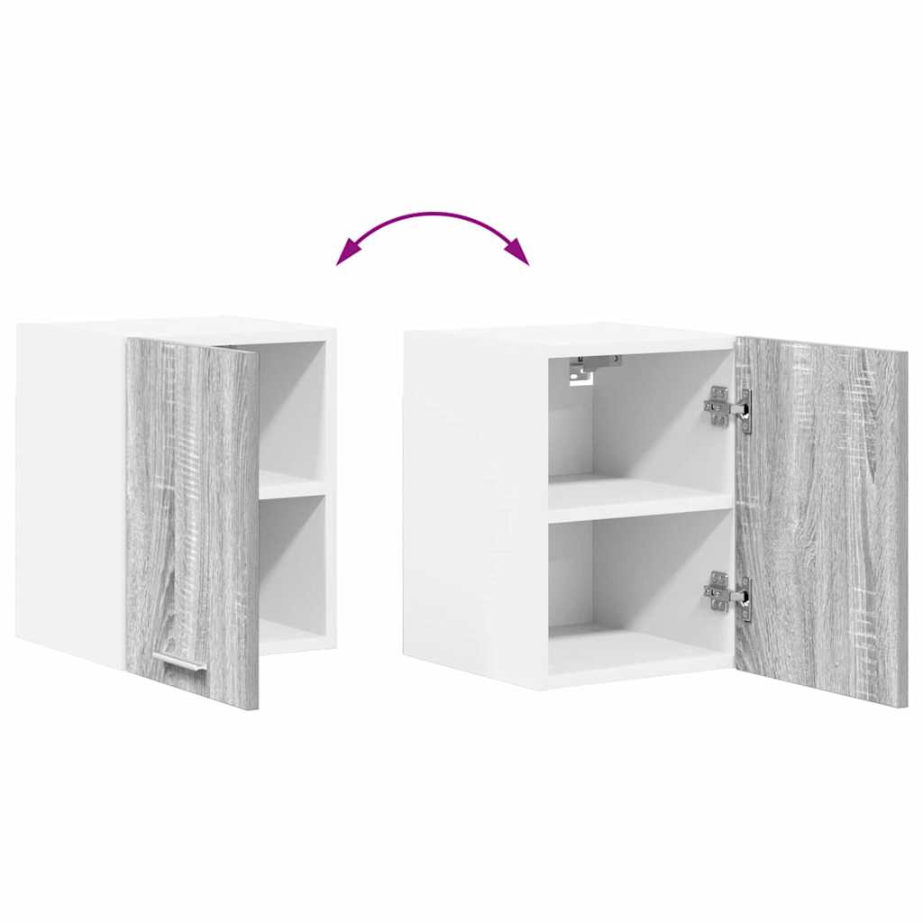 Függő szekrény Szürke Sonoma és fehér 30 x 31 x 40 cm
