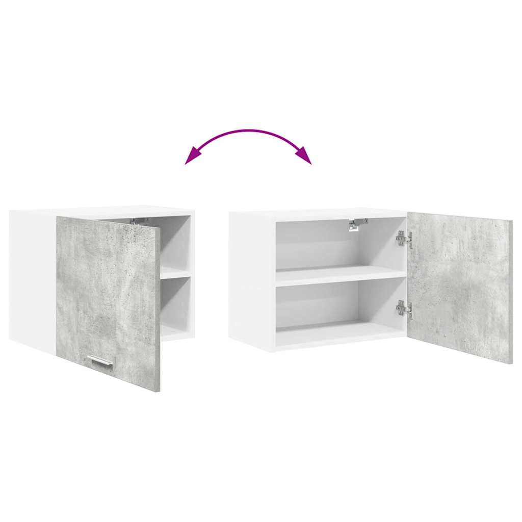 Függő szekrény Beton szürke és fehér 50 x 31 x 40 cm Szerelt Fa